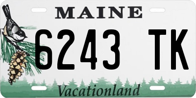 ME license plate 6243TK