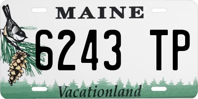 ME license plate 6243TP