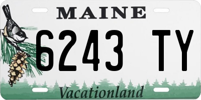 ME license plate 6243TY