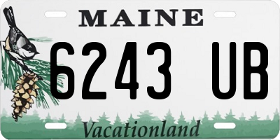 ME license plate 6243UB