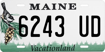 ME license plate 6243UD