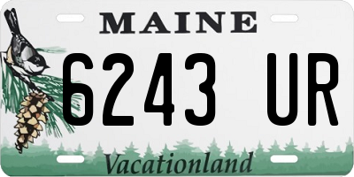 ME license plate 6243UR