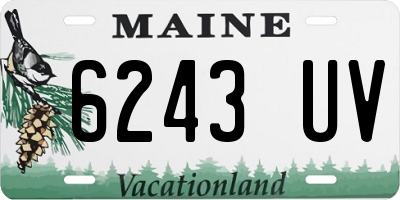 ME license plate 6243UV