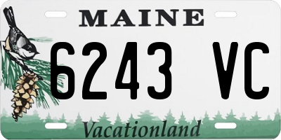 ME license plate 6243VC