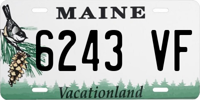 ME license plate 6243VF