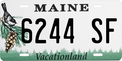 ME license plate 6244SF