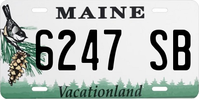 ME license plate 6247SB