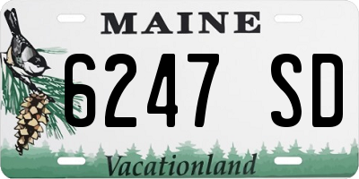 ME license plate 6247SD