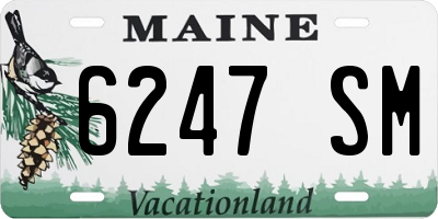 ME license plate 6247SM