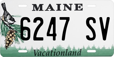 ME license plate 6247SV