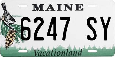 ME license plate 6247SY