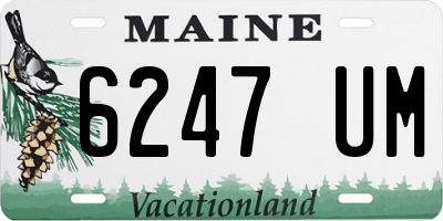 ME license plate 6247UM