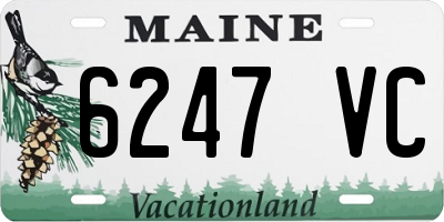 ME license plate 6247VC