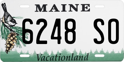 ME license plate 6248SO