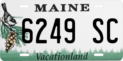 ME license plate 6249SC