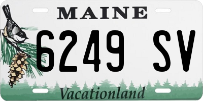 ME license plate 6249SV