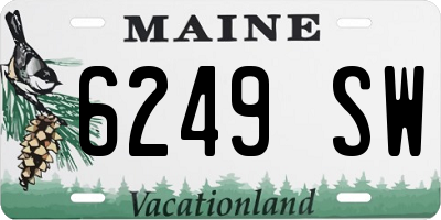 ME license plate 6249SW