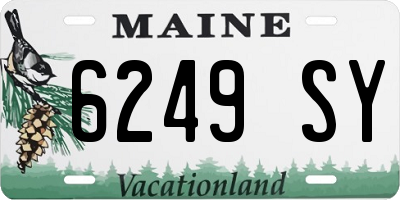 ME license plate 6249SY
