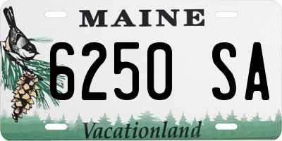 ME license plate 6250SA