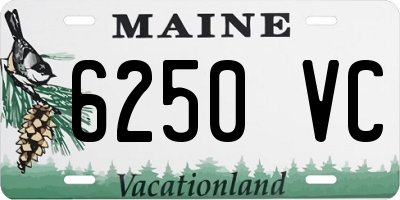 ME license plate 6250VC