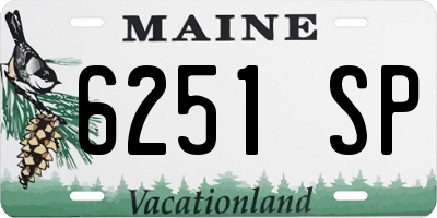 ME license plate 6251SP