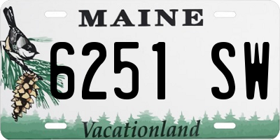 ME license plate 6251SW