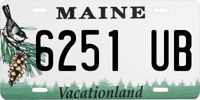 ME license plate 6251UB