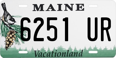 ME license plate 6251UR