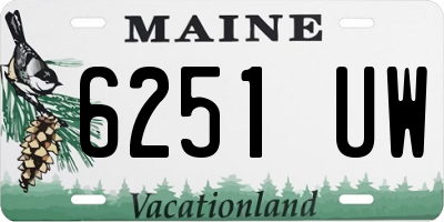ME license plate 6251UW