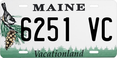 ME license plate 6251VC
