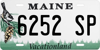 ME license plate 6252SP
