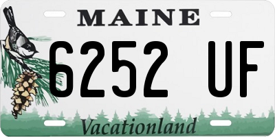 ME license plate 6252UF
