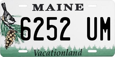 ME license plate 6252UM
