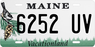 ME license plate 6252UV