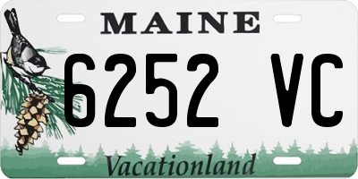 ME license plate 6252VC