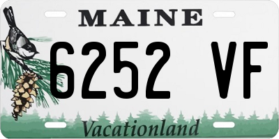 ME license plate 6252VF