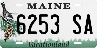 ME license plate 6253SA