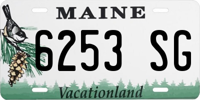 ME license plate 6253SG