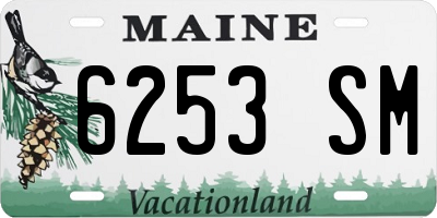 ME license plate 6253SM