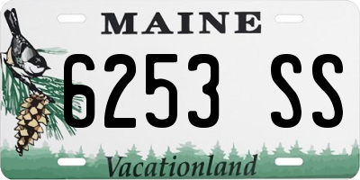 ME license plate 6253SS