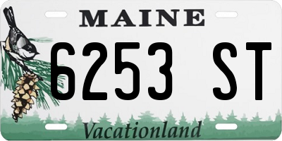 ME license plate 6253ST