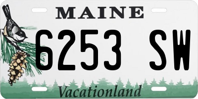 ME license plate 6253SW