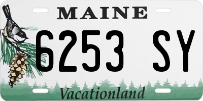 ME license plate 6253SY