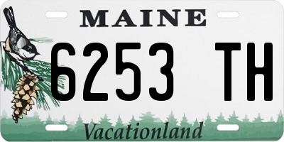 ME license plate 6253TH