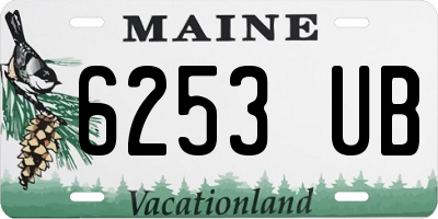 ME license plate 6253UB