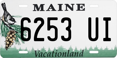ME license plate 6253UI