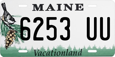 ME license plate 6253UU