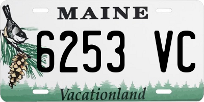 ME license plate 6253VC