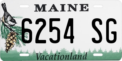 ME license plate 6254SG