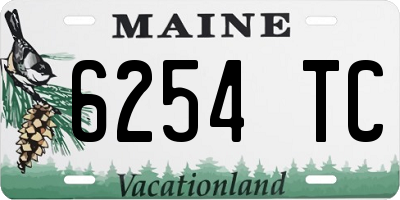 ME license plate 6254TC